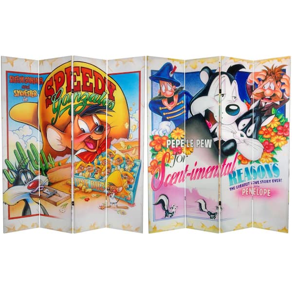 Oriental Furniture 6 ft. Printed 4-Panel Room Divider
