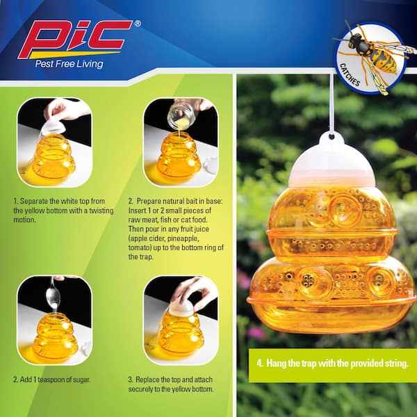 PIC Yellow Jacket and Wasp Traps (6-Pack) WTRP-H - The Home Depot