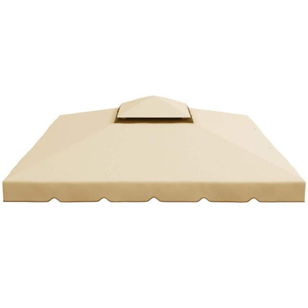9.7 ft. x 9.7 ft. 2-Tier Gazebo Canopy Replacement with 8 Water Drainage Holes, Easy Assembly, Beige price history on PriceWatchPro