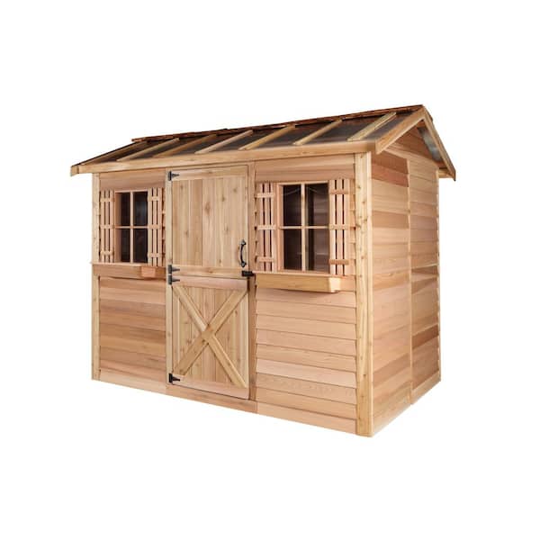 Cedarshed Hobbyhouse 12 ft. x 8 ft. Western Red Cedar Garden Shed