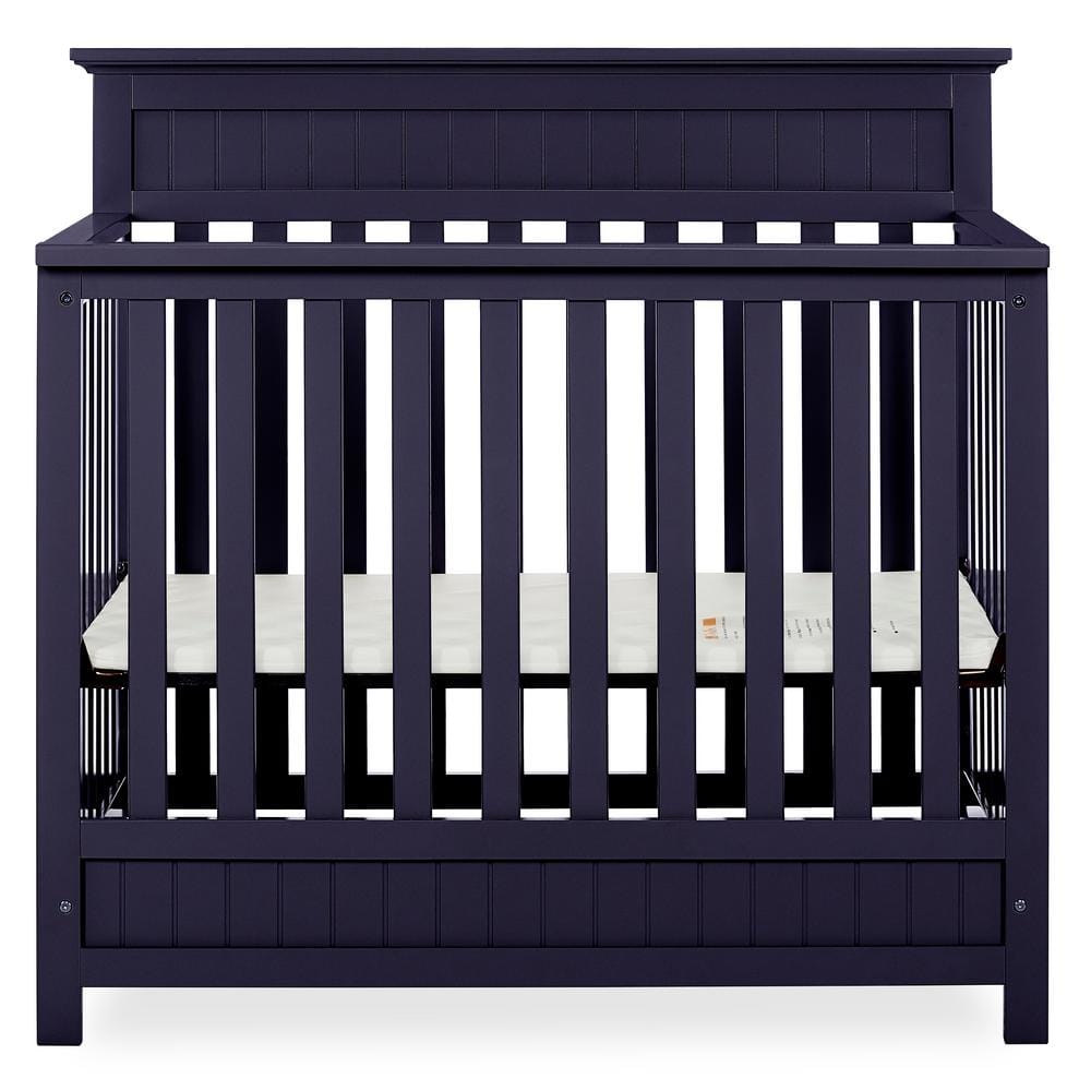 Dream On Me Harbor 4-in-1 Navy Convertible Mini Crib, Blue -  636-NVY