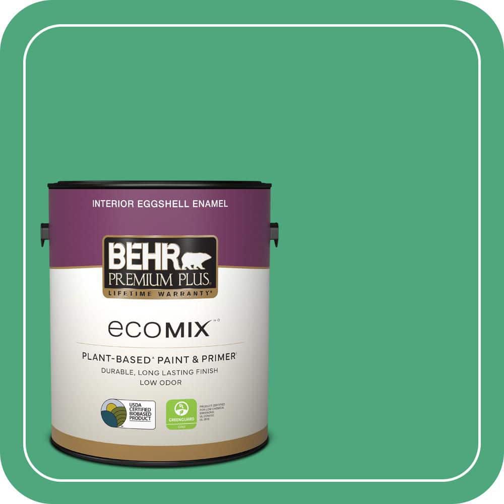 1 gal. #P420-5 Shamrock Green Eggshell Enamel EcoMix Plant-Based Interior Paint & Primer price history on PriceWatchPro