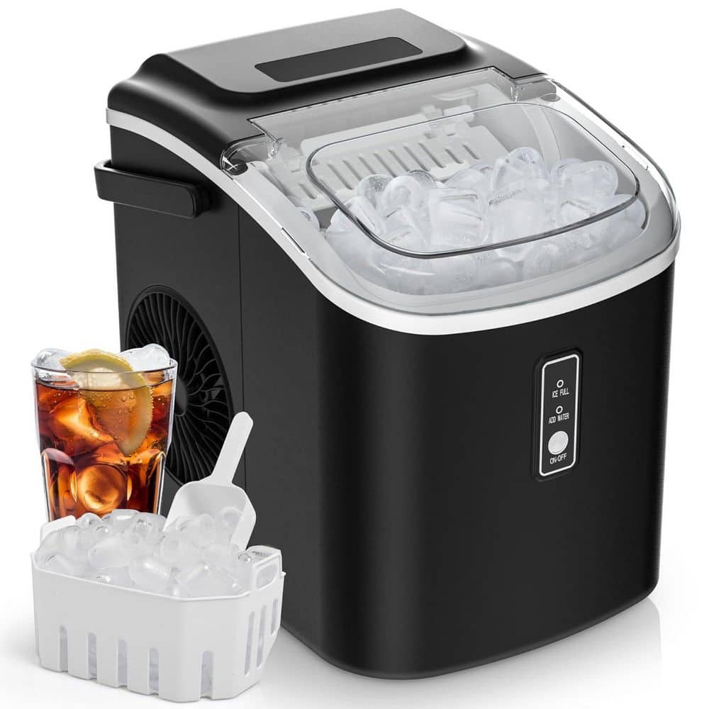 SIMZLIFE 12 in. 26.5 lbs./24H Bullet IceCountertop Portable