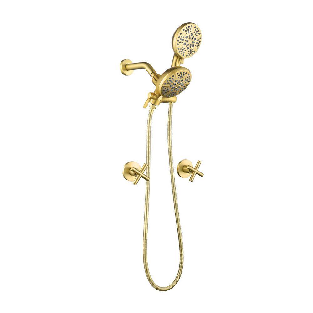 Rainfull 2-Handle 7-Spray Shower Faucet 1.8 GPM Kit with Pressure Balance Valve in Gold (Valve Included) price history on PriceWatchPro