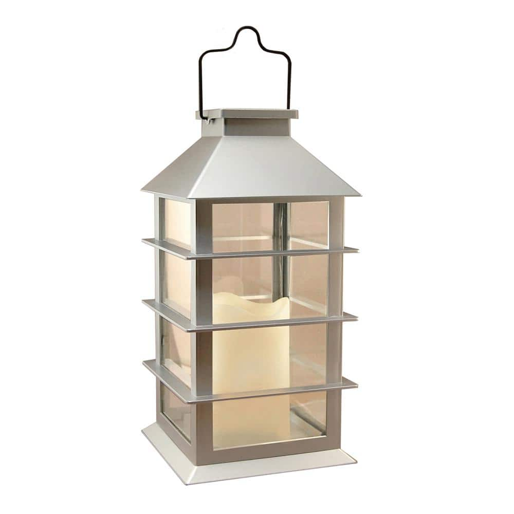 Stonebriar Collection Brown Rustic Candle Hurricane Lantern SB-5174C - The  Home Depot