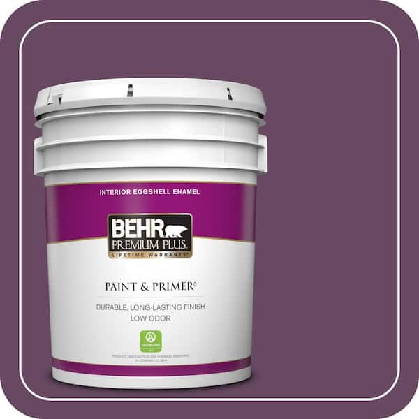BEHR PREMIUM PLUS 5 gal. #680D-7 Bunchberry Eggshell Enamel Low Odor Interior Paint & Primer
