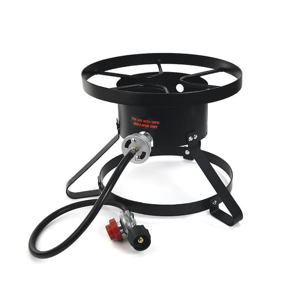 37,000 BTU LPG Propane Gas Single Burner Outdoor Camping Stove Cooker with High-Pressure Regulator