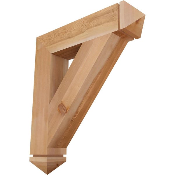 Ekena Millwork 5.5 in. x 34 in. x 30 in. Western Red Cedar Traditional Arts and Crafts Smooth Bracket