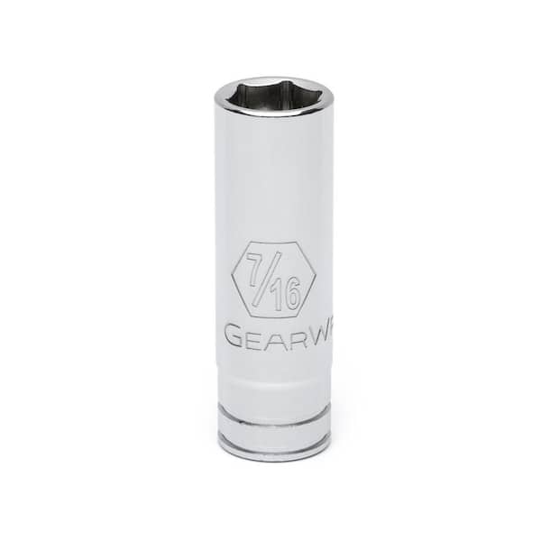 GEARWRENCH 1/4 in. Drive 6 Point SAE Deep Socket 7/16 in.