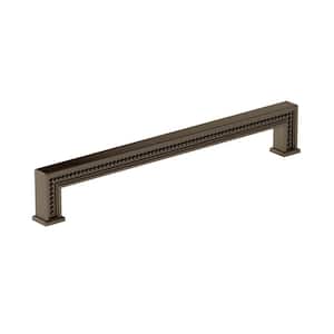 Torcello Collection 12 5/8 in. (320 mm) Beaded Honey Bronze Transitional Rectangular Cabinet Bar Pull