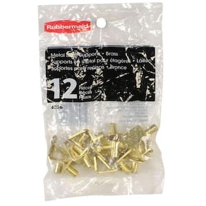 Brass Metal Shelf Supports (12-Pack)