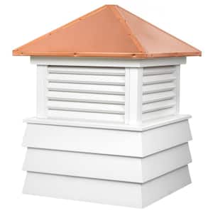 Dover 18 in. x 25 in. Vinyl Cupola with Copper Roof