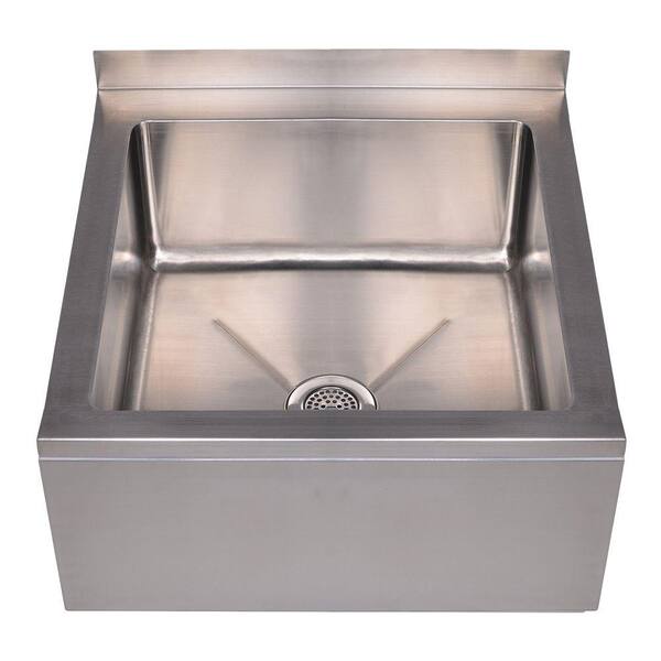 Whitehaus Collection Noah's Collection 20 in. x 24 in. x 10 in. Stainless Steel Utility/Mop Sink