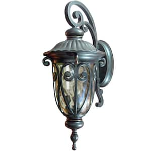 Hailee 3-Light Oil-Rubbed Bronze Outdoor Wall Lantern Sconce