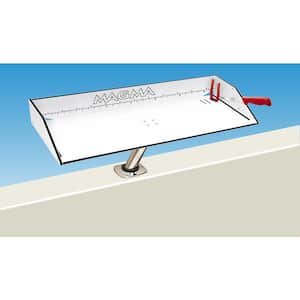 Bait/Filet Mate Table with LeveLock Fish Rod Holder Mount Built-in Ruler, Knife, and Pliers Slots