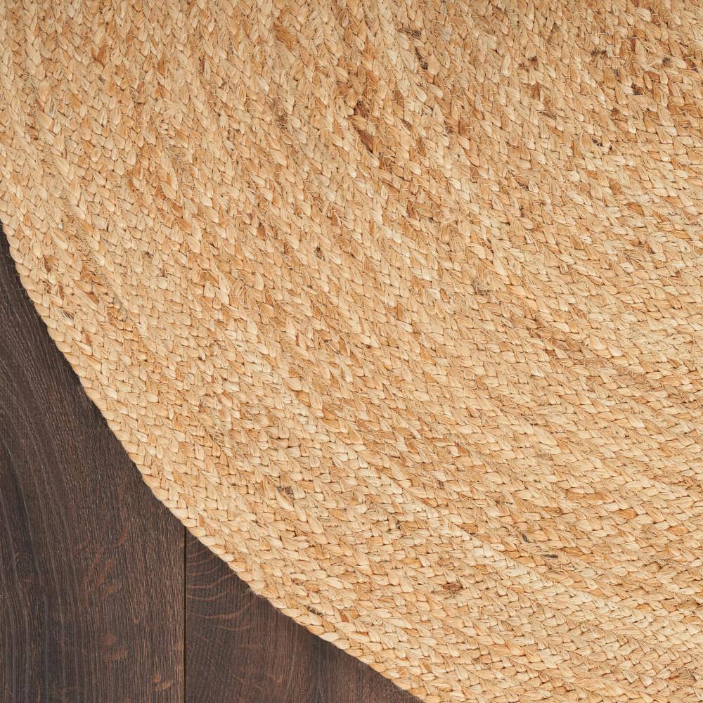 Handmade Ivory Braided Jute Round Area Rug