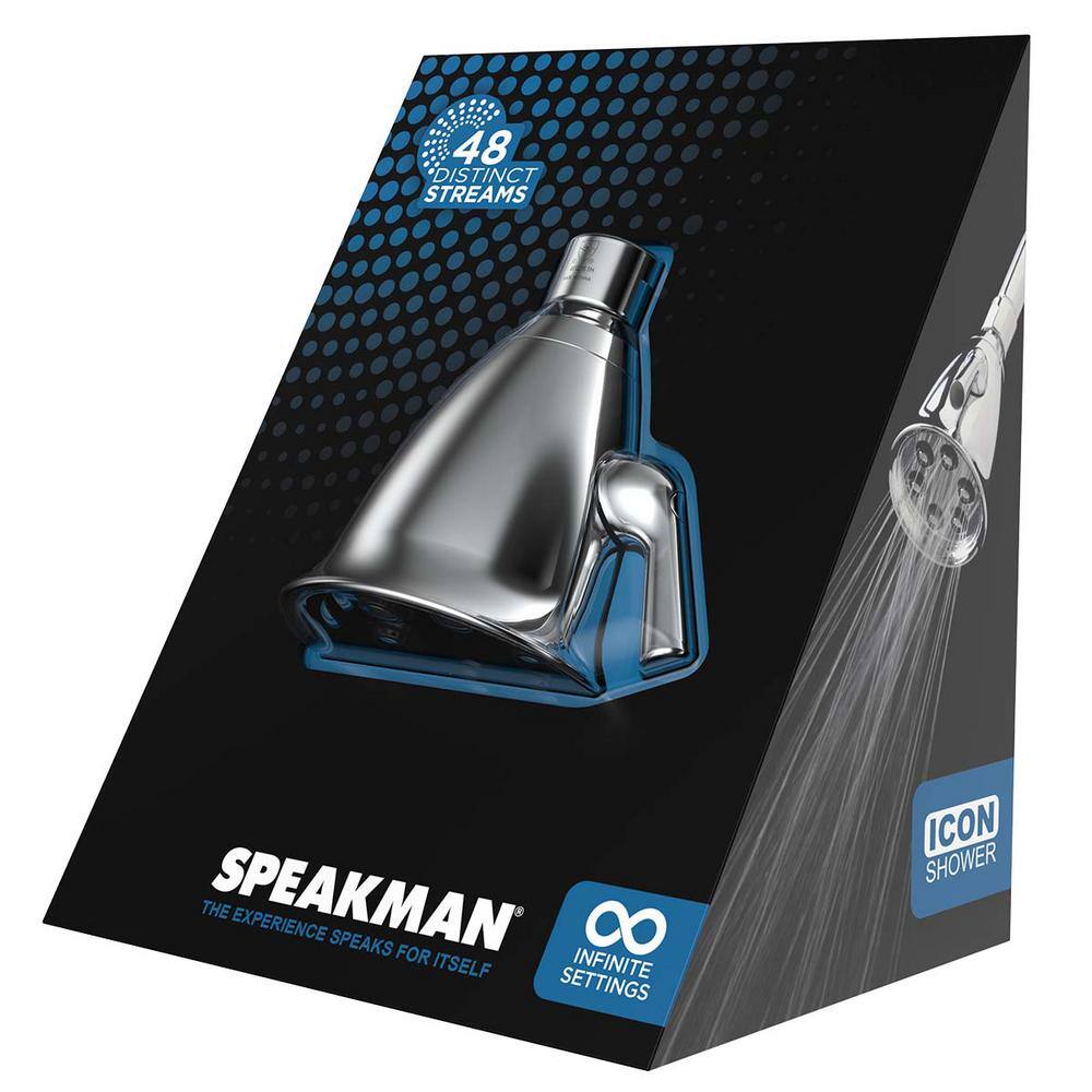 Icon Polished Chrome Medium Round Wall Mounted Shower Head
