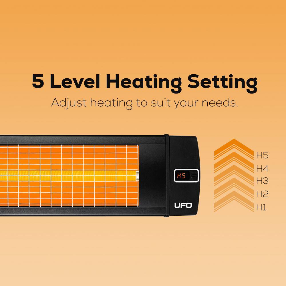 Black 34-Inch Electric Infrared Ceramic Patio Heater