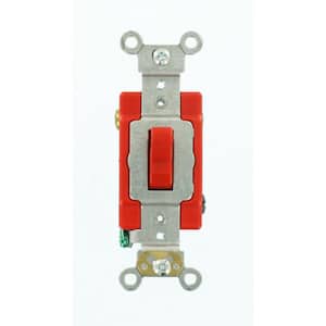 20 Amp Industrial Grade Heavy Duty 3-Way Toggle Switch, Red