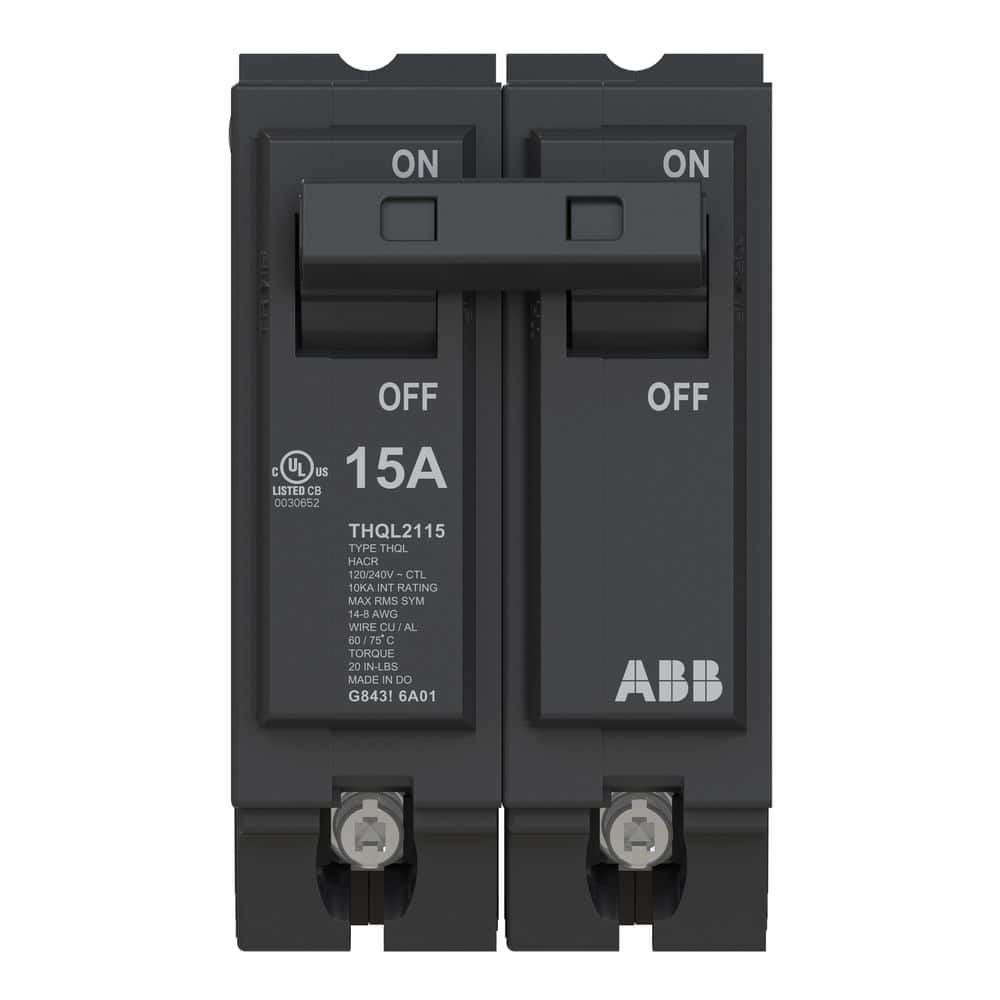 ABB 15 Amp 1 in. Double-Pole Circuit Breaker (THQL2115A) THQL2115A
