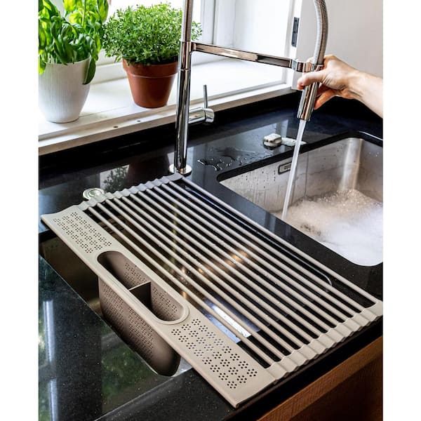 Dish Drying Rack for Kitchen Counter for Single or Couple Expandable Dish  Drying Rack for Small Counter Space Dish Rack with Drainboard Dish Drainer