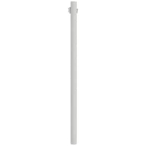 10 ft. White Outdoor Direct Burial Lamp Post with Convenience Outlet and Dusk to Dawn Photo Sensor fits 3 in. Post Top