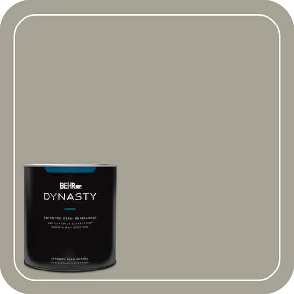 BEHR DYNASTY 1 qt. #HDC-NT-01 Woodland Sage One-Coat Hide Satin Enamel Interior Stain-Blocking Paint and Primer