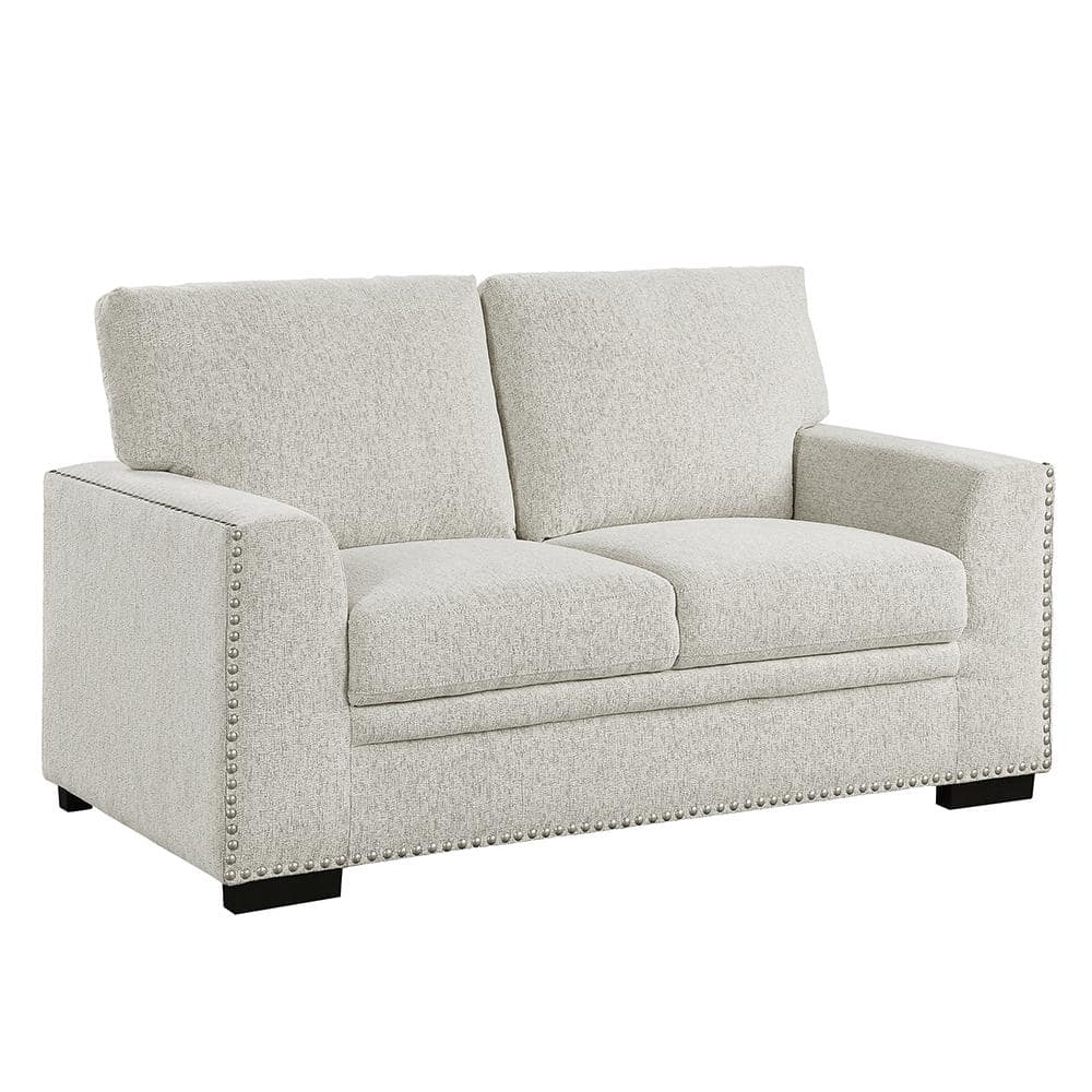 Driggs 62 in. W Beige Chenille Loveseat