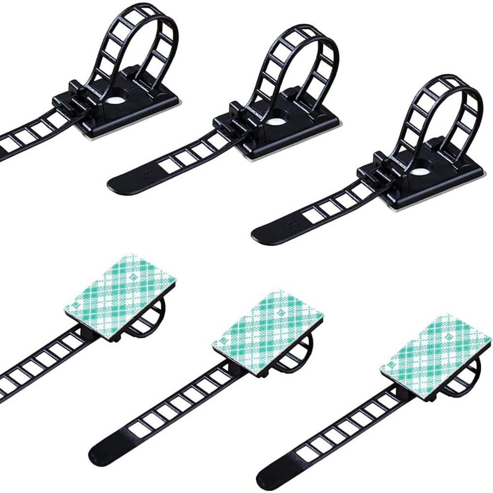 Cable Management Desk Wire Organizer 50 Pack Cable Ties Zip Ties Adhesive Cord Clips Cord Keeper in Black price history on PriceWatchPro