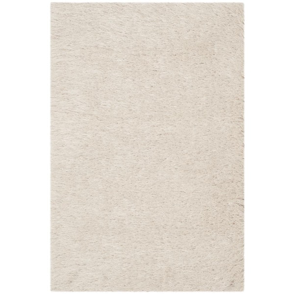 SAFAVIEH Venice Shag Pearl Doormat 2 ft. x 3 ft. Solid Area Rug