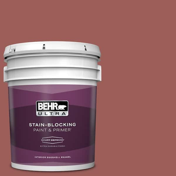 BEHR ULTRA 5 gal. #PMD-86 Arabian Red Extra Durable Eggshell Enamel Interior Paint & Primer