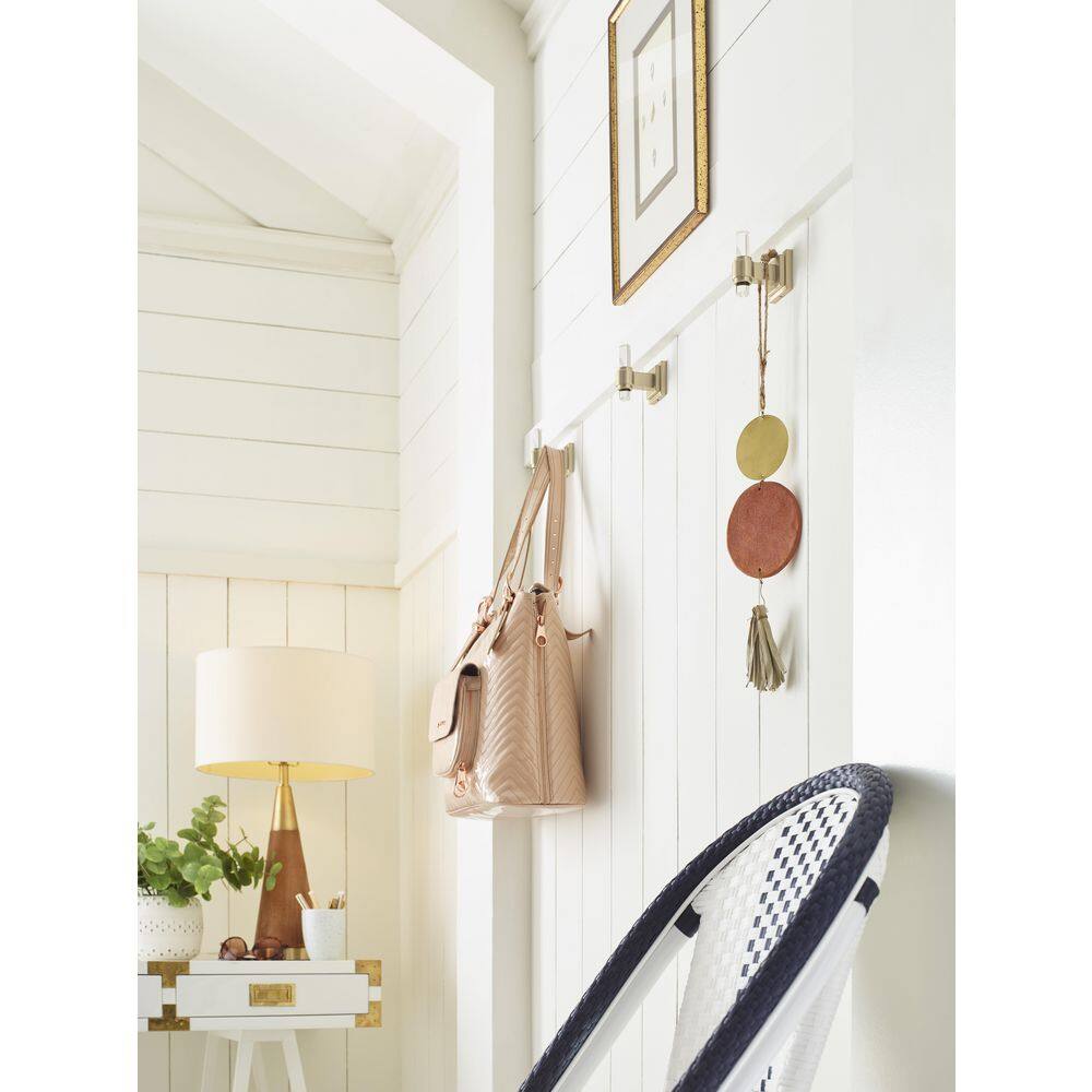 Clear and Golden Champagne Single Prong Acrylic and Zinc Hook