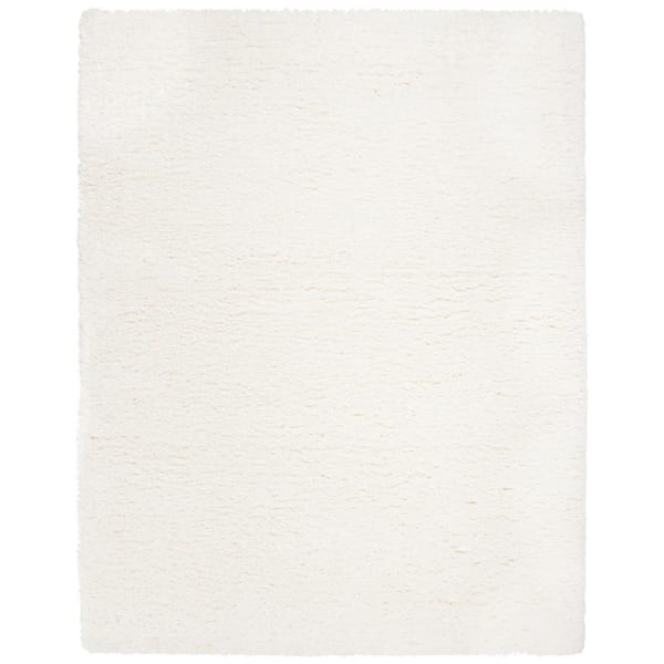 SAFAVIEH Flokati Ivory 9 ft. x 12 ft. Solid Gradient Area Rug
