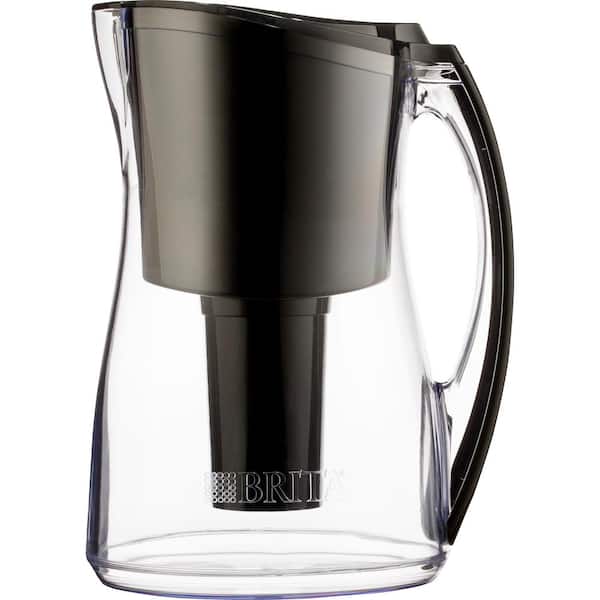 Brita 8-Cup Water Filtered Pitcher in Black, BPA Free
