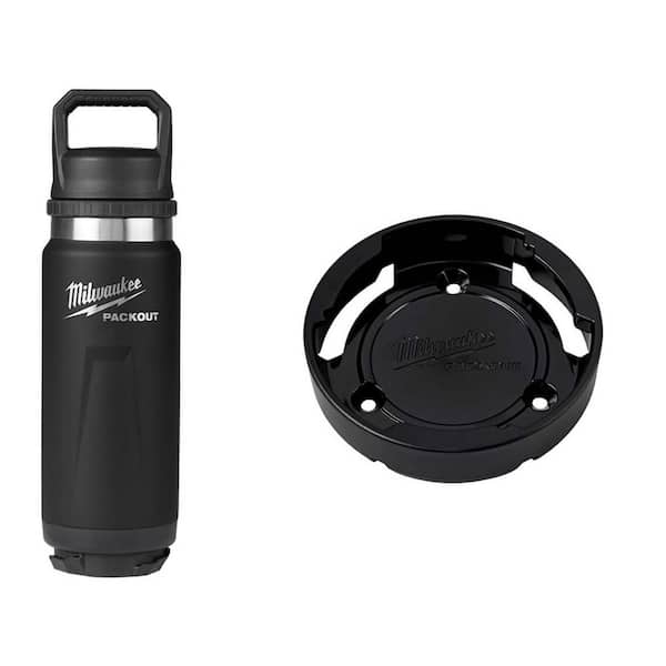 PACKOUT BLACK 24 oz. Insulated Bottle W/PACKOUT Mount