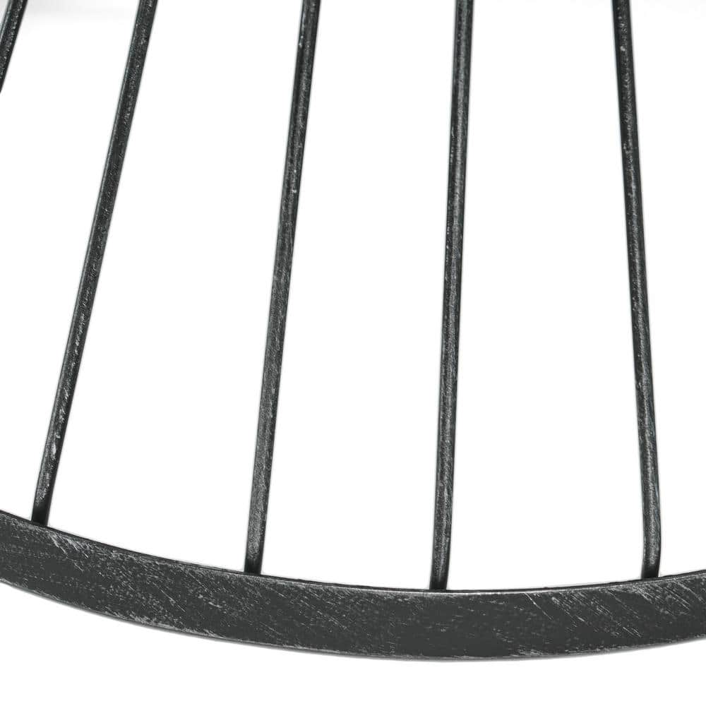 Lassen Matte Black Iron 16" Outdoor Side Table