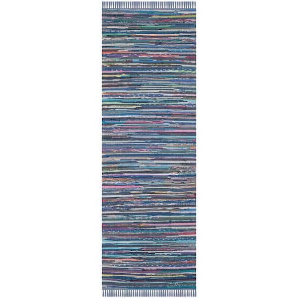 Great Throw Rug for High Traffic Rag Rug Runner in Sage Green Cotton 24"x72" 