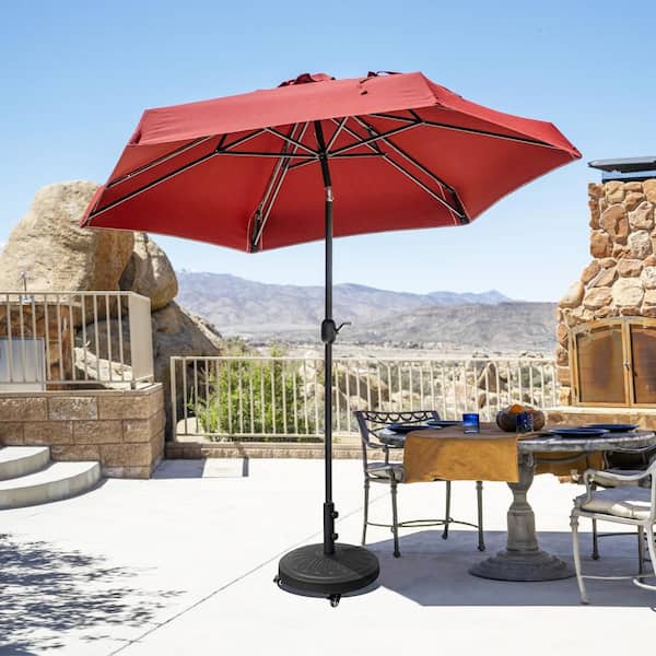 50 lbs patio umbrella base Treasure Garden lb Classic Market (Bronze Finish) whether centrally placed over a dining set Tropishade Commercial-Quality Steel Patio Umbrella