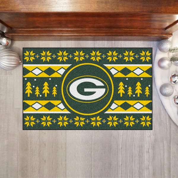 Green Bay Packers Holiday Sweater Starter Mat