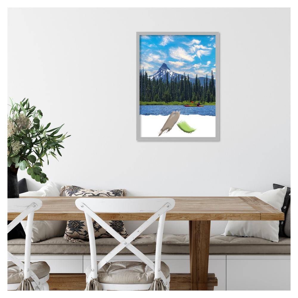Glossy Silver Polystyrene Modern Wall Picture Frame
