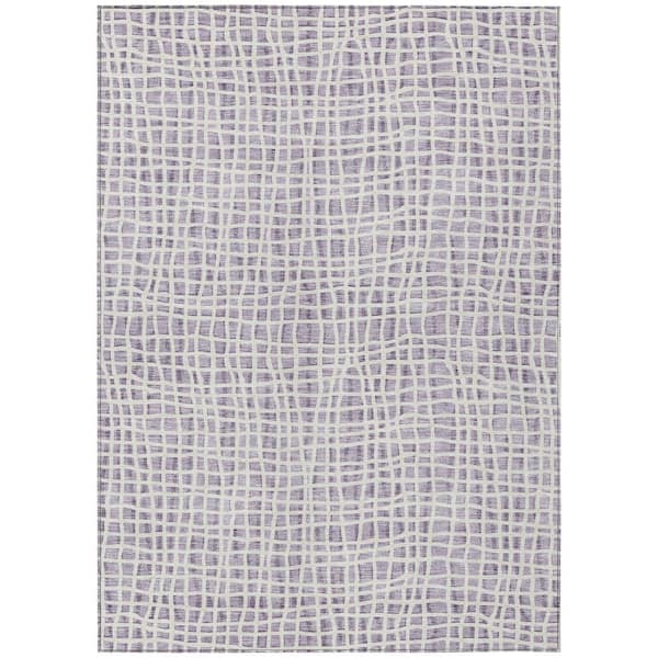 Addison Rugs Chantille Machine Washable Indoor/Outdoor Abstract ACN729 Lilac 8 ft. x 10 ft. Area Rug