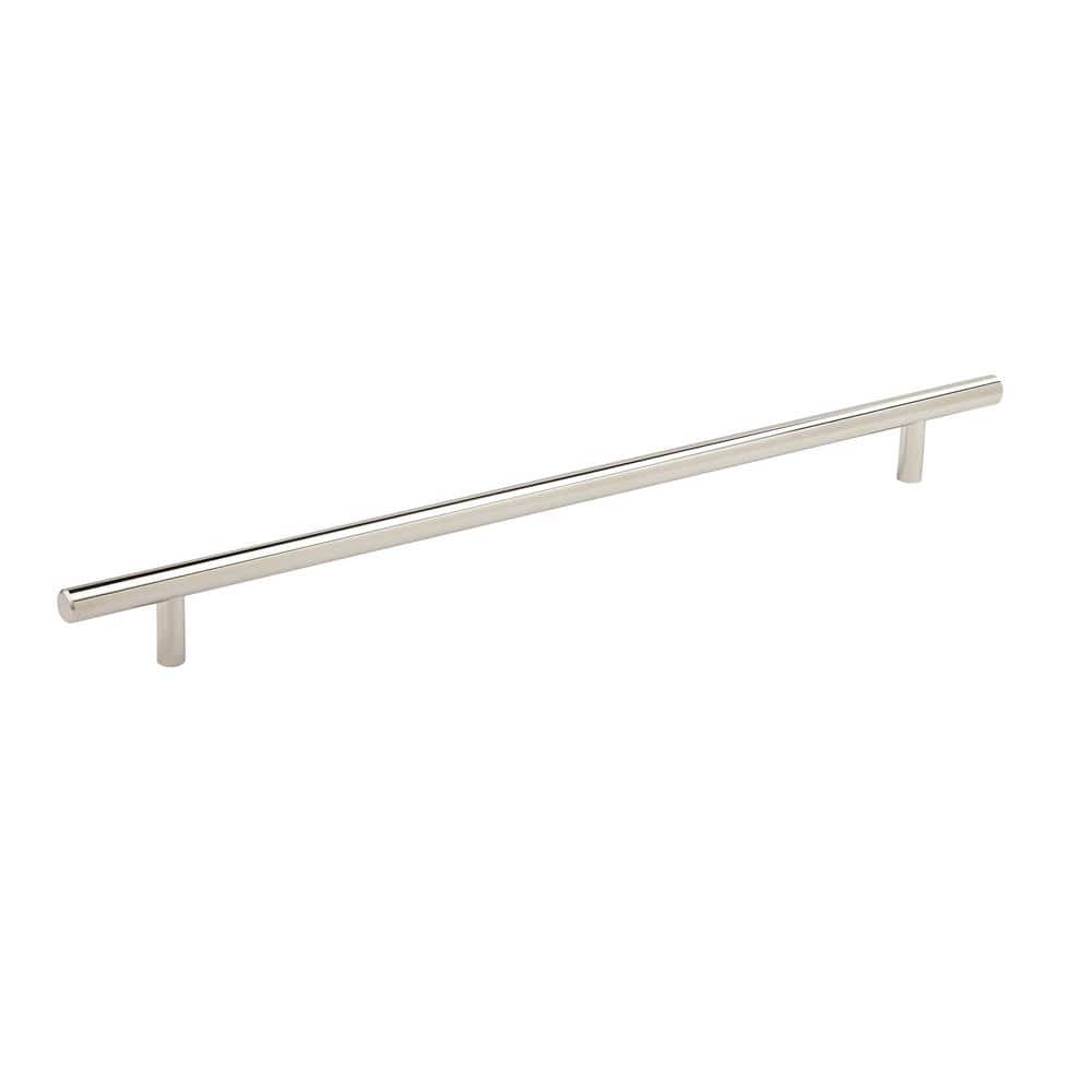Bar Pulls 12-5/8 in. (320mm) Modern Polished Nickel Bar Cabinet Pull