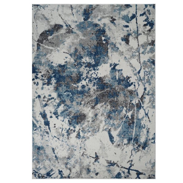 Clifton 6 x 9 Ivory Abstract Pattern Area Rug for High Traffic Living Room Dining Room Bedroom