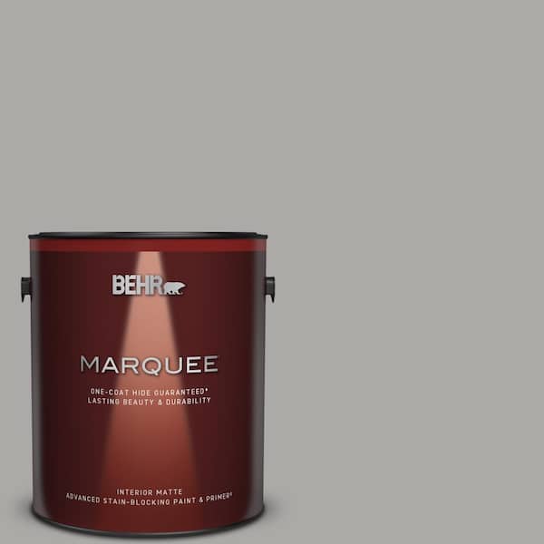 BEHR MARQUEE 1 gal. #PPU18-14 Cathedral Gray One-Coat Hide Matte Interior Paint & Primer