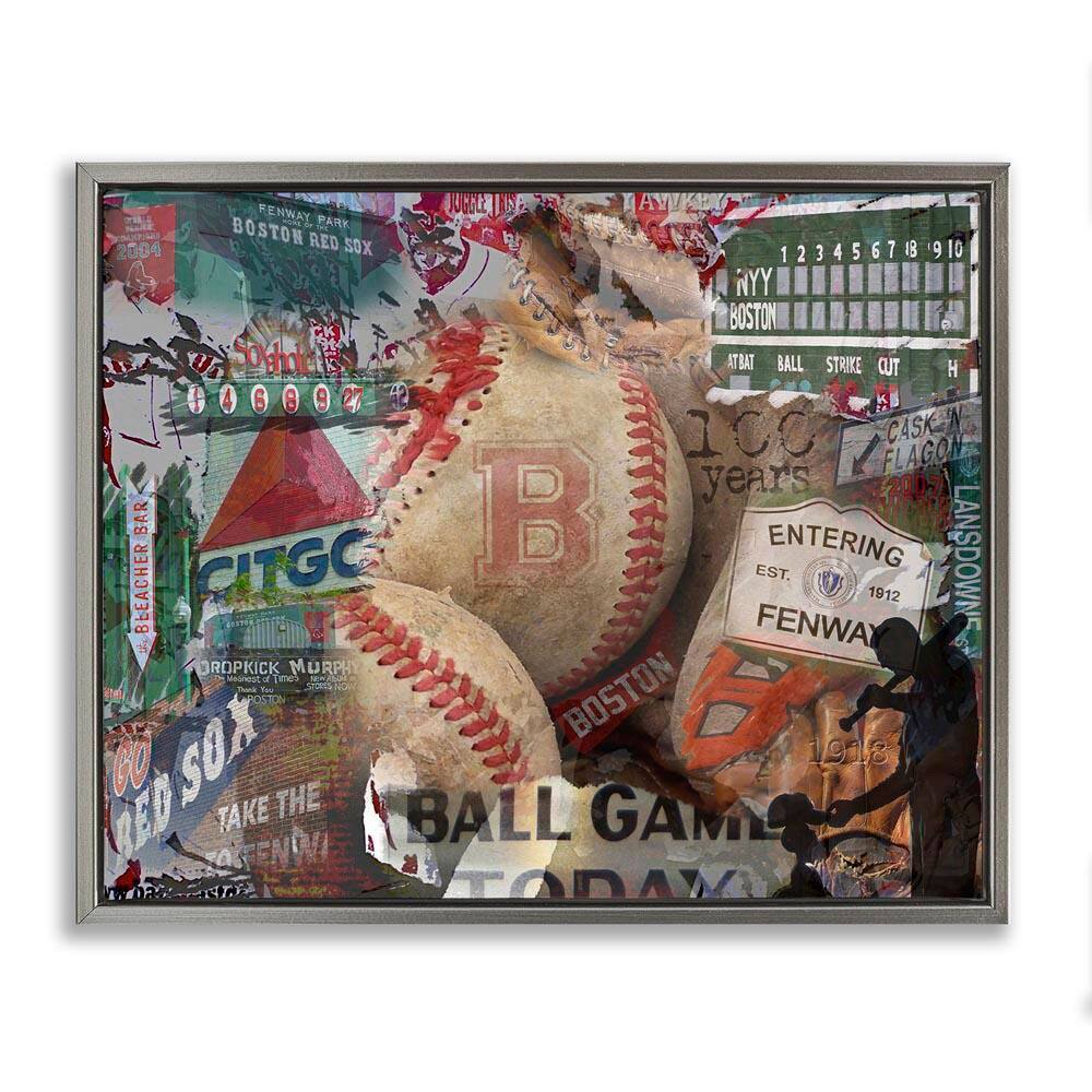 Stupell Industries Entering Fenway Baseball Collage by Graffi tee ...