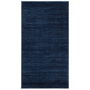 Vision Navy 2 ft. x 4 ft. Solid Area Rug