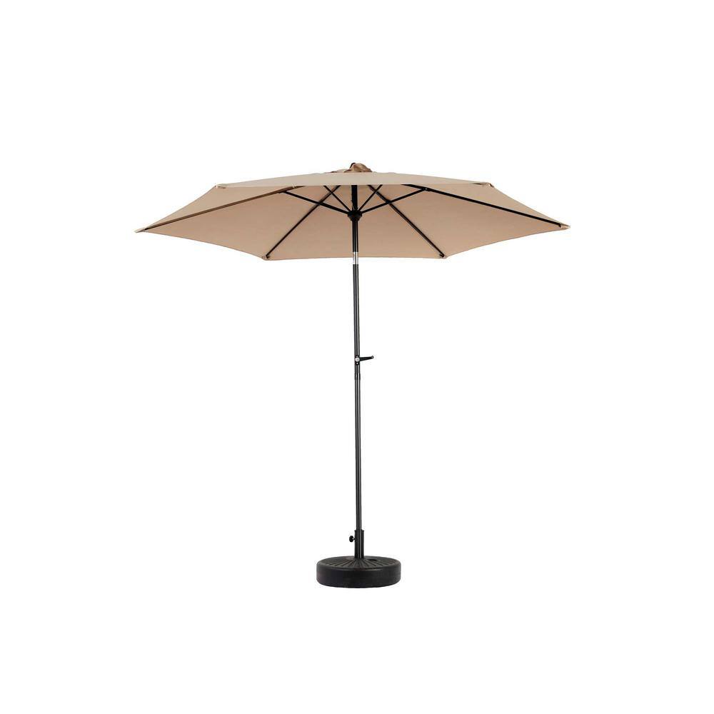 9 ft. Steel Market Patio Umbrella with Push Button Tilt and Crank in Khaki price history on PriceWatchPro