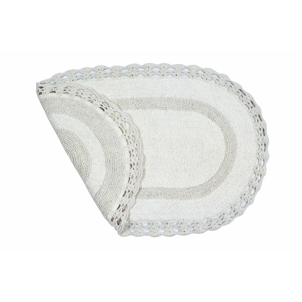 Home Weavers Classy Bathmat Rugs 4 Piece Set - Ivory