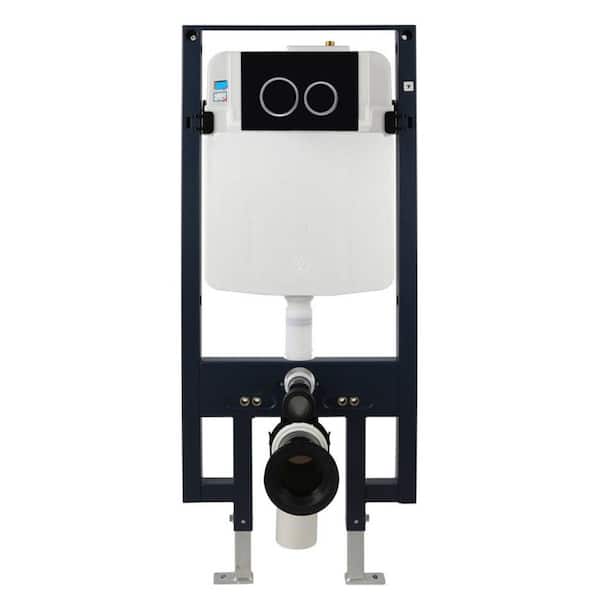 Wall Mount 0.8/1.6 GPF Dual Flush Toilet Tank Only in. Black Matte