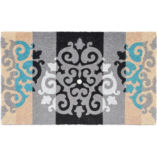 HomeRoots 30 in. x 18 in. Coir Outdoor Door Mat